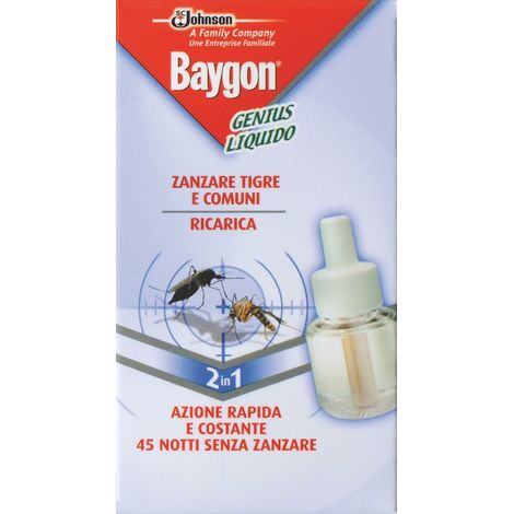 Q.TA' 24 ANTIZANZARE BAYGON GENIUS RICARICA 45 NOTTI
