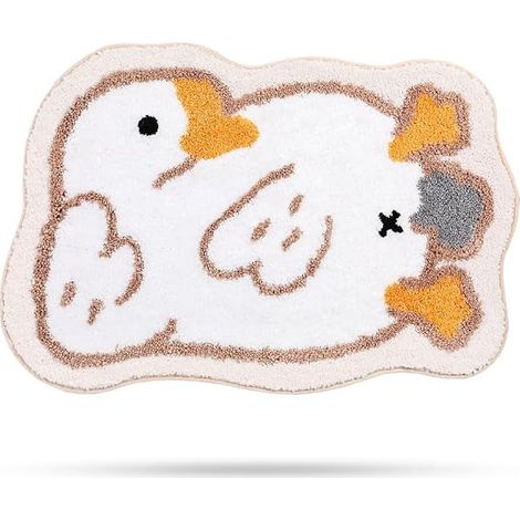 Leg dich hin, du süßer schwan, Mikrofaser, saugfähig, Badezimmerteppiche mit rutschfester Unterseite, niedliche Badezimmer-Bodenmatte für Küche, Schlafzimmer, Kinderzimmer, Teppich, 45 x 65 cm (1/5)