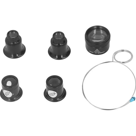 Lot de 5 loupes monoculaires 10x, 20x, 30x et 30x36 mm, multifonctionnelles, légères et portables.