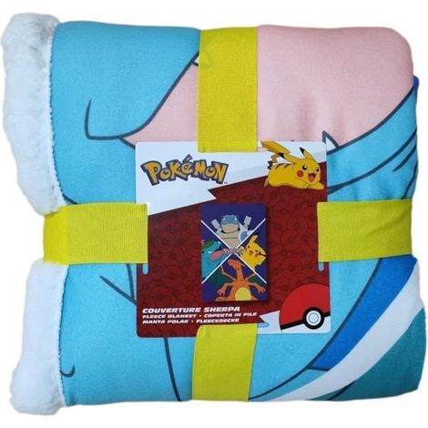 Copertura Sherpa - POKEMON - Evoluzioni Pokemon Let's Go - 100 x 150 cm