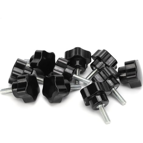 10 Poignées Étoile M6x32x20 Vis à Molette Tour Grip Main Boulon Écrou de Verrouillage (1/5)