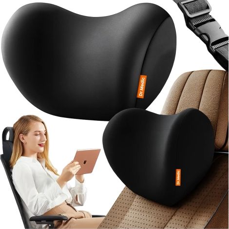 DR.medic ComfortSupport™ Almohada ergonómica para cabeza y cuello para coche. Cojín de asiento para conductor y pasajero. (1/4)