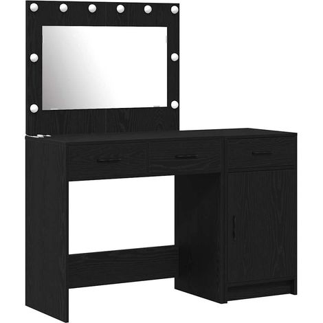 Maison Exclusive - Tavolo da Trucco con cassetto 2 pcs Nero Legno multistrato