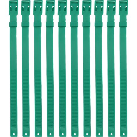 Lot de 10 colliers en PU de 58 cm (23 pouces) réglables pour animaux de ferme (vaches, chevaux, moutons), vert
