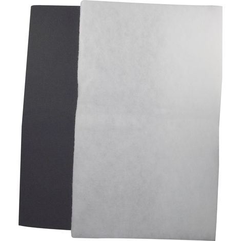 Vlies-Fettfilter Kohlefilter für Dunstabzugshauben im Umluftbetrieb, auch für Fritteusen-Deckelfilter, 570x470 mm