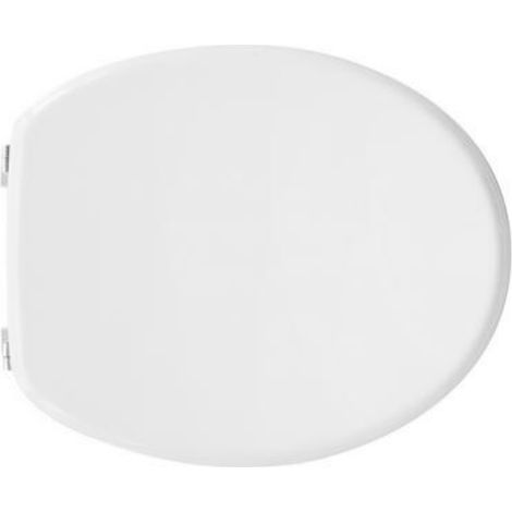 Sedile wc in legno modello universale perugia bianco - tavoletta / copriwater wc (1/4)