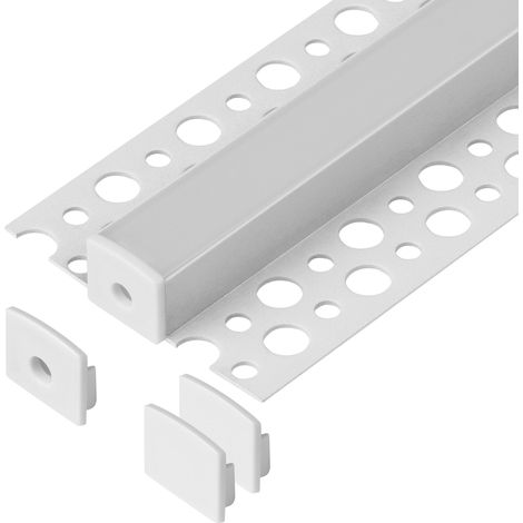 Profilé aluminium Orno pour bandes LED 200 cm blanc
