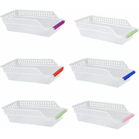 JOORRTBoîte de rangement pour réfrigérateur, 6 pièces Boîte de rangement en plastique PP Boîte de rangement durable pour réfrigérateur empilable Boîte de rangement pour réfrigérateur de cuisine Fruits (1/5)