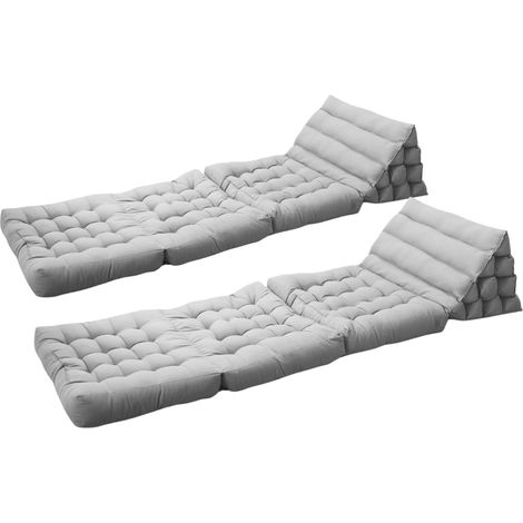 SACASA - Pack de 2 colchonetas modulares PYRAMIDE, gris claro