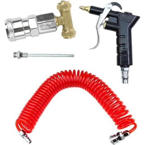 Dépoussiéreur de nettoyage robuste avec tuyau de 5 mètres et connecteur rapide de 6 mm, excellente étanchéité, empêche les fuites, pistolet dépoussiérant pour camion (1/5)