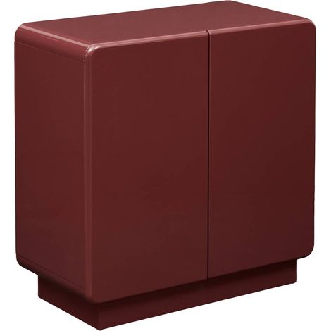 Credenza douglas quadrata 80x80 cm a 2 ante, rossa - Atmosphera créateur d'intérieur (1/3)