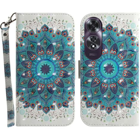 Klapphülle für Oppo A60, Brieftaschen-Design, Mandala-Blume (1/5)