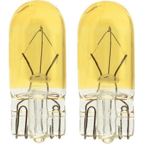 2x ampoule 24V 5W T10 W2.1 x 9.5d jaune tracteur camion éclairage universel lumière