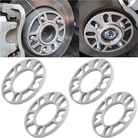 4 Pièces Entretoises Universelles Pour Jantes Pour Véhicule, Cales D'espacement De Roue En Alliage D'aluminium, Entretoise Roue De Moyeu Roue élargis Et Modifiés, Auto Accessoire(10mm) (1/5)
