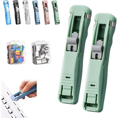 Agrafeuse portable à pinces reliure - Comprend 100 réutilisables (1/5)