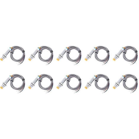 10 Stück JYIO LJ12A3-4 Z/AX Sensor-Induktiver Näherungsschalter 6–36 V DC 300 mA für DC 3-Draht NPN