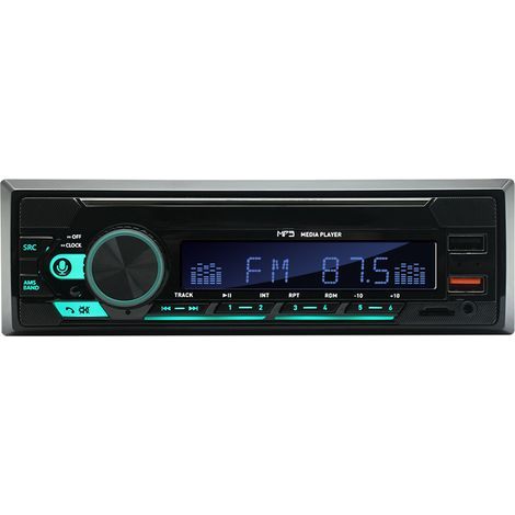 Autoradio Bluetooth , Poste Radio Voiture Bluetooth Supporte USB/AUX/SD/TF/MP3, 7 Couleurs Éclairage, 4x60W Autoradio 1 Din (1/5)