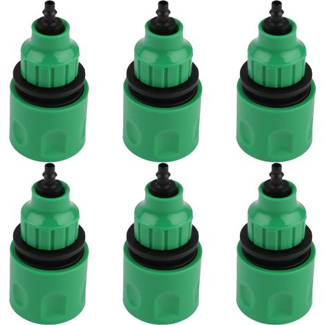 6 Stück Kunststoff-Gartenschlauchverbinder 4/7 und 8/11 Mikro-Schlauchverbinder für 4-9 mm Schnellanschluss-Wasserhahnadapter für Gartenbewässerungssysteme (1/5)