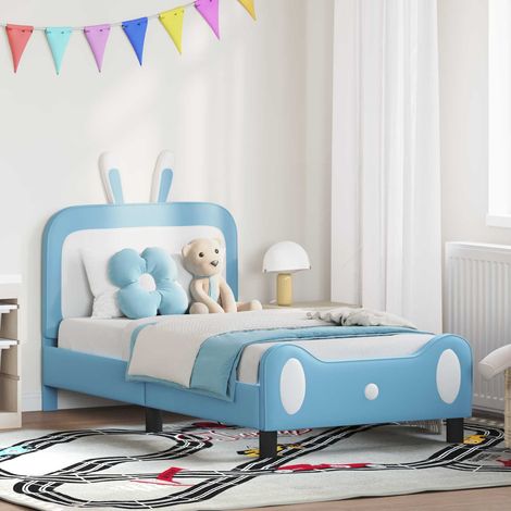 Cama para niños con cabecero Azul 80 x 160 cm PU (1/5)