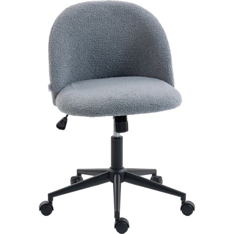 Teddy Fleece Office Chair Wheels - Grey (1/5)