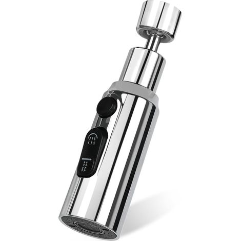 CSPARKV Wasserhahn-Strahlregler, 3 Modi, drehbar, 360°, Küchenspüle, Sprühkopf, Küchenwasserhahn-Strahlregler für Wasserhahn, Küchenarmatur-Adapter G1/2 FM22 M20 M22 M24
