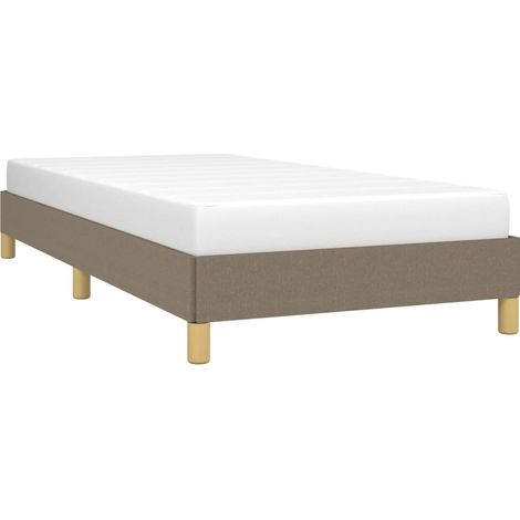 Estructura de cama sin colchón tela gris taupe 100x200 cm vidaXL (1/4)