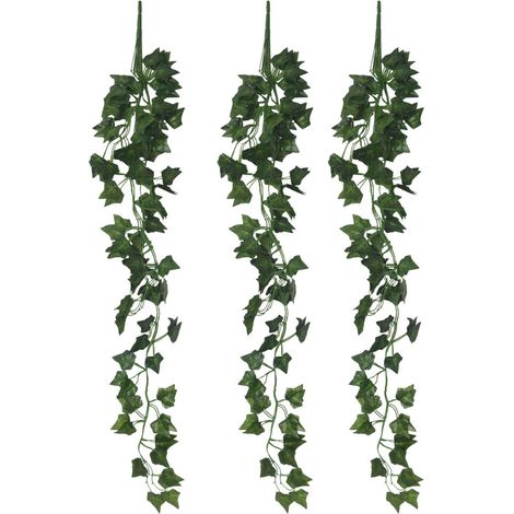 Hiedra artificial colgante, de 90 cm de largo, plantas colgantes artificiales, vegetación de pared, apta para jardines interiores y exteriores.