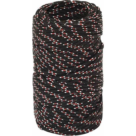 Corde de bateau, Corde de Chanvre, pour la Décoration, le Bricolage, le Jardinage Noir 2 mm 100 m Polypropylène OIB6622E (1/5)