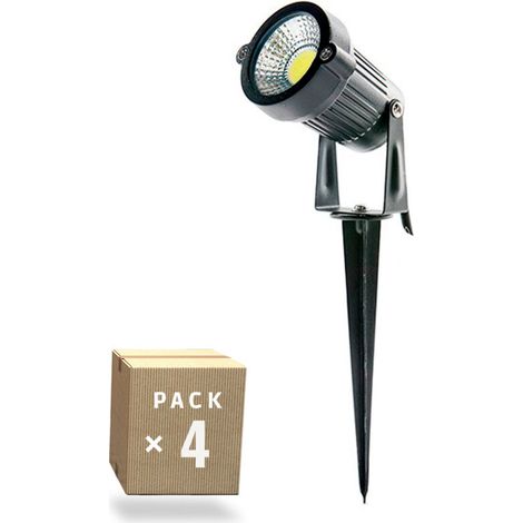 4er-Pack LED-Spike-Gartenstrahler 5W 450Lm 6000K 40.000H [SL-SL-C10-5W-CW-PK4-AP] (1/3)
