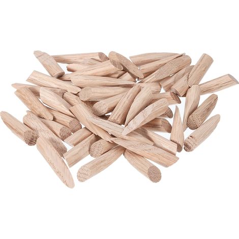 50Pcs Bouchon pour Trou de Poche, 9.5mm Bouchon en Bois Massif pour Gabarit de Trou de Poche Cheville en Bois pour Tables Chaises Armoires Bricolage Artisanat, Couleur Bois (1/5)