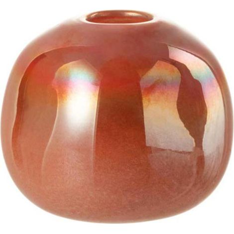 Vase Design "Boule Verre" 13cm Rouge (1/2)