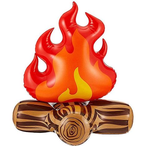 Feu de camp gonflable, accessoire de feu de camp amusant et coloré, décoration gonflable pour feu de camp-30.00X28.00X28.00CM (1/3)