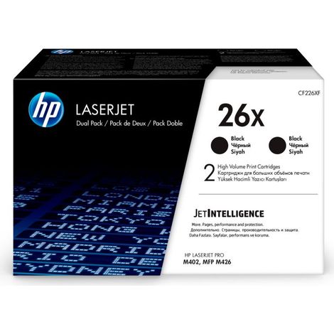 Hewlett packard - hp toner 26x black duo pack high yield - cf226xd - 0190780576106 (1/5)