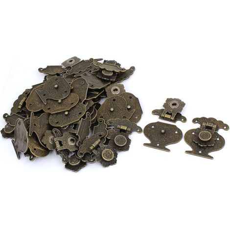 Loquet à bascule pour boîte style vintage Holzkiste, Bronzeton, longueur 60 mm, 30e