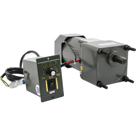 Motorreductor, control de velocidad ajustable, alto par motor, color gris. (1/2)