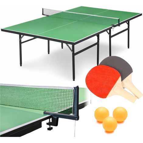 Tischtennisplatte Ping Pong Set Netz Schläger Bälle Vatertag (1/5)