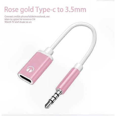 Câble adaptateur 3,5 mm mâle vers USB-C femelle, compatible avec les casques audio, les ordinateurs portables et les lecteurs MP3. (1/5)