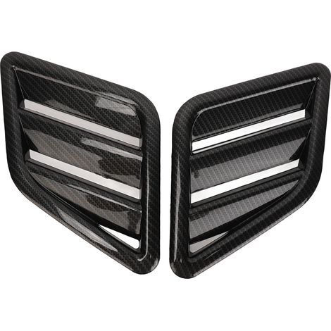 2 pièces Couvre-entrée d'air capot moteur ABS, grille d'aération avant supérieure en fibre de carbone pour Ford (1/5)