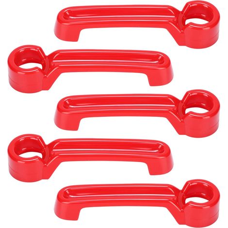 Lot de 10 caches poignée porte extérieure auto ABS pour Jeep Wrangler JK 07-17 rouge (1/5)