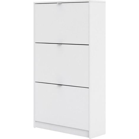 Shane Schuhschrank 3 Klapptüren 2R  weiss.