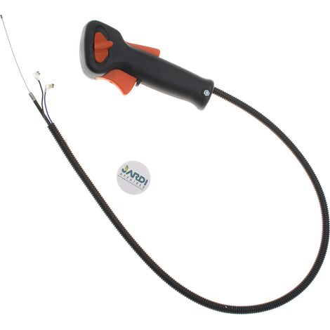 Jardiaffaires – Poignée de gaz avec câble pour débroussailleuse Stihl FS80 FS85 KM85 – Remplace les références 4128 790 1301 et 4137 180 1109 – Pour guidon 21-23mm (1/3)