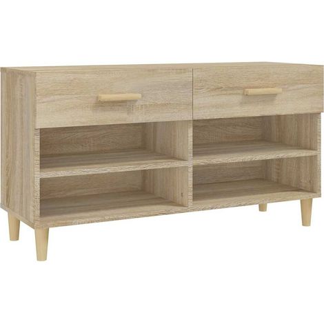 Maison Exclusive - Scarpiera Rovere Sonoma 102x35x55 cm in Legno Multistrato (1/5)