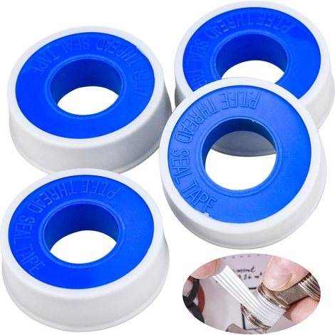 Lot de 4 Ruban de Teflon, 12mm × 0.075mm × 10m PTFE Ruban d'Étanchéité Industriel pour Plomberie (1/5)