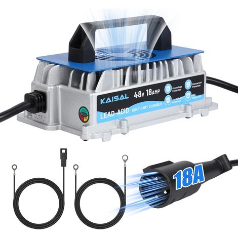 48V 18A Chargeur pour Voiturette de Golf, Chargeur pour Voiturette de Golf, Chargeur Intelligent 48V pour Batteries au Plomb-Acide (1/5)