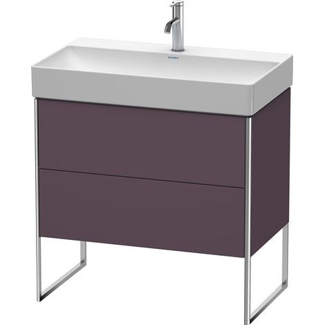 Meuble sous-vasque XSQUARE 731x784x460mm Satin aubergine