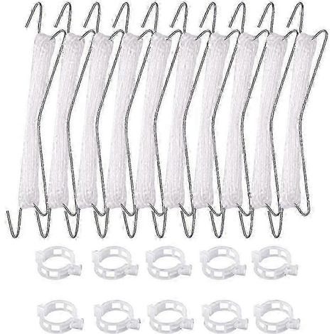 Crochets grimpants pour tomates - Lot de 10 avec ficelle de jardin incluse (1/5)