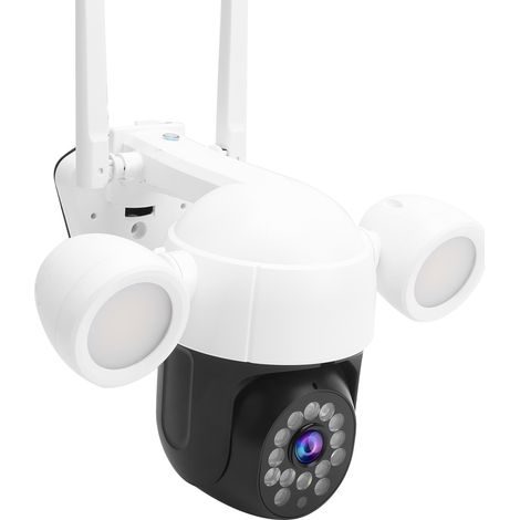 Caméra PTZ Wifi 1080P, 48 LED, détection de mouvement, vision nocturne couleur, audio bidirectionnel, étanche IP66, 100-240V (prise UE) (1/5)