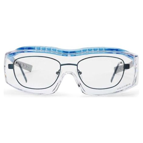 Lunette de protection travail pour porteurs de lunettes Sur-lunettes de sécurité avec protection latérale intégrée Lunettes avec verres clairs, antibuée, anti-rayures et anti-UV (1/5)