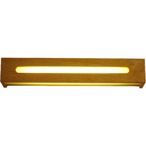 Applique murale intérieure led moderne bois blanc chaud l35cm (1/5)