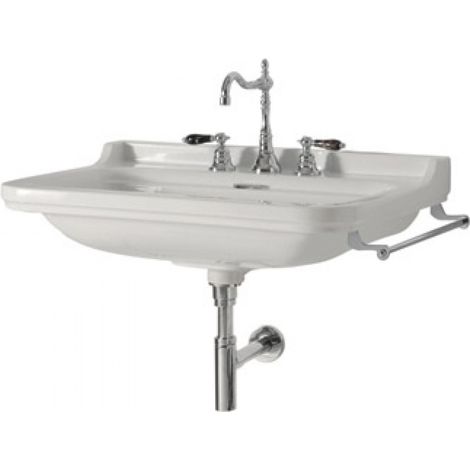 Cristina Ondyna – Lavabo sur colonne céramique blanc 600mm 1 trou – Finition parfaite – Pour salles d'eau modernes – WD6045 (1/4)